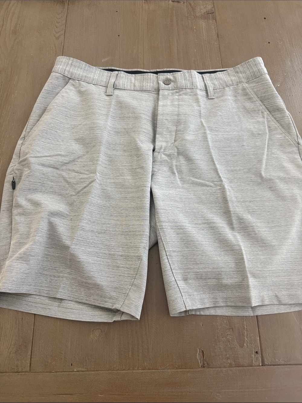 BYLT Basics Light Gray Flat Front Men's Shorts size 36